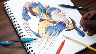 Drawing Wolverine - INKTOBER DAY 3 - Marvel Comics - DeMoose Art