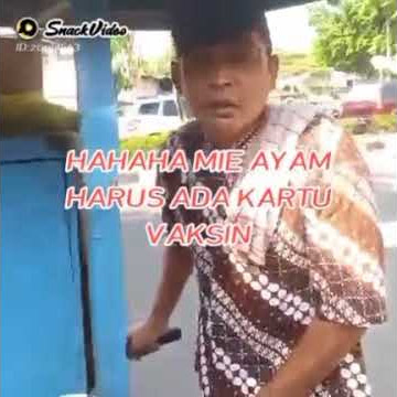 Video Lucu bikin ngakak beli bakso harus vaksin