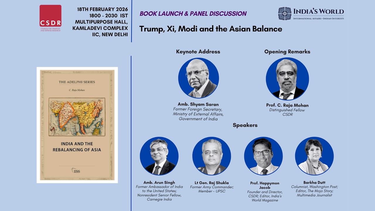 Book Launch: India and the Rebalancing of Asia by Prof. C. Raja Mohan