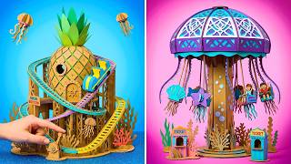 DIY Bikini Bottom Theme Park! 🎢🍍 Epic Cardboard Thrill Rides