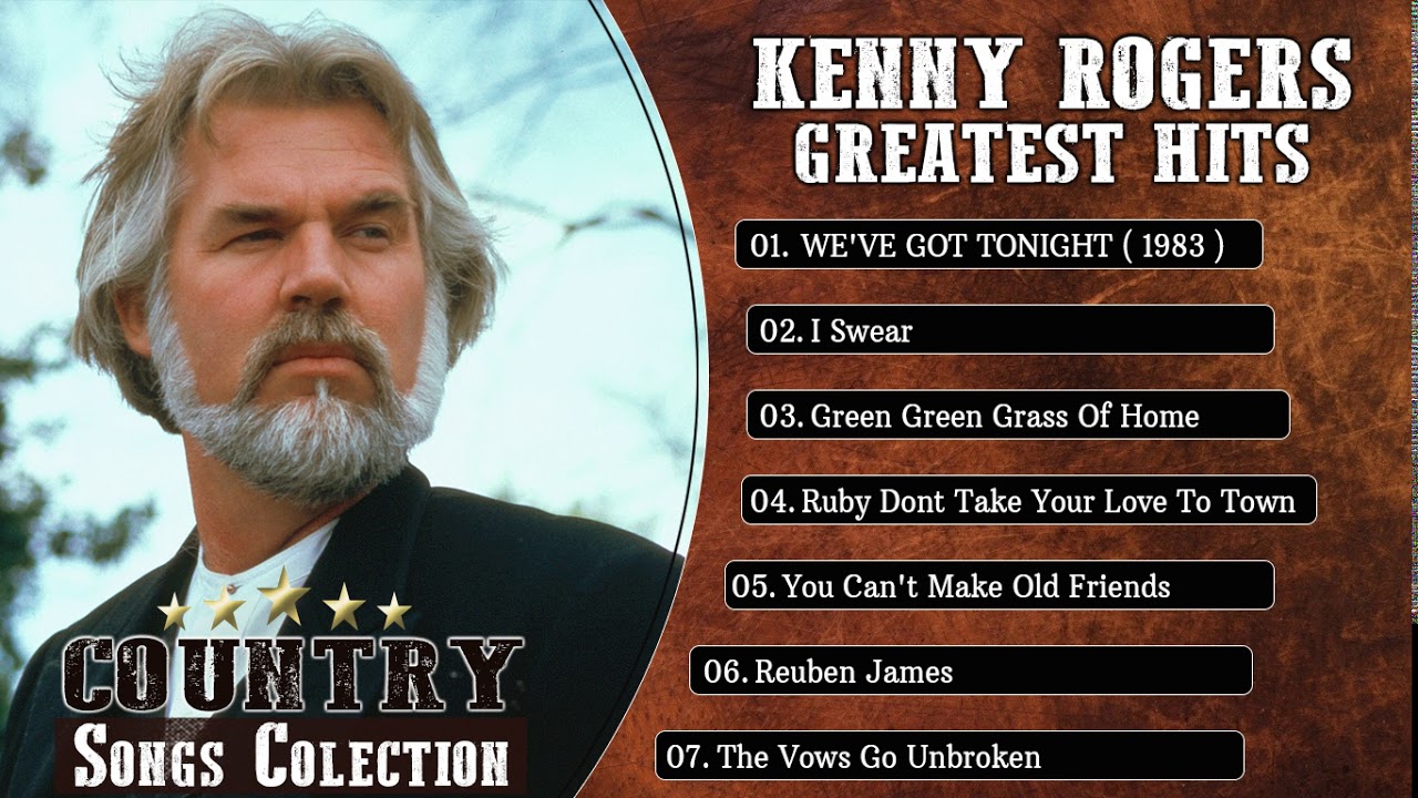 KennyRogers Greatest Hits -  Best Country Songs of All Time - Top Country Music Videos