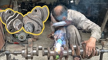 Real Repairing || How Alone Mechanic Painstakingly Repaired the Broken Crankshaft with very Carefuly