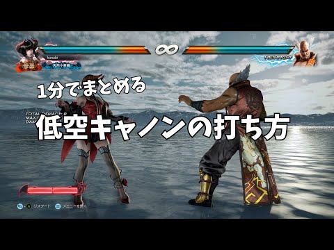 【鉄拳7】低空キャノンの打ち方を超簡潔にまとめました 【エリザ】