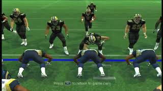 Madden NFL 09 (PS2) rams vs saints (at new orleans)
