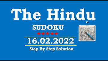 How to Solve 5 Star Hindu  Sudoku Feb 16, 2022 -  Step By Step Solution