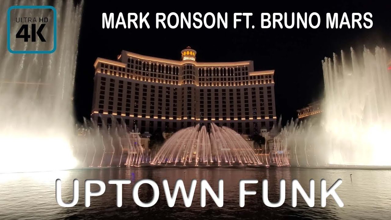 Fountains of Bellagio Water Show Las Vegas 4K | Uptown Funk