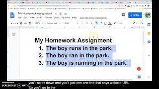Submit Assignment on Canvas with the URL Entry.
