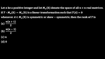 csir net dec 2012 linear algebra rank and nullity of linear transformation and its properties