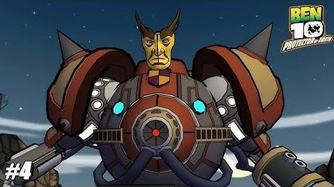 Ben 10 Protector of Earth (PSP) Walkthrough Part-4 (Enoch Battle Bot Boss Fight)