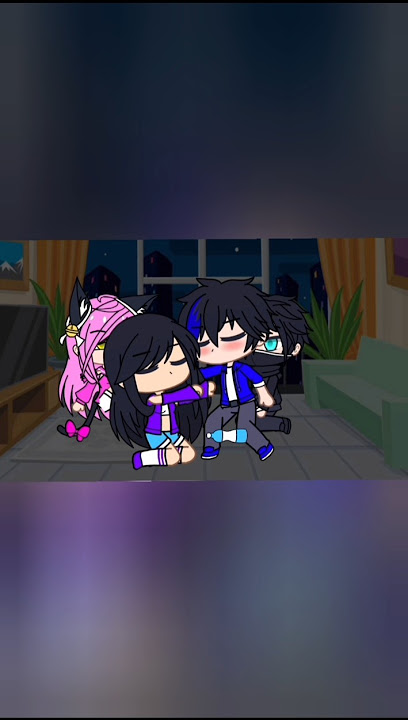 ❤️Aaron and Pierce are jealous of💜 aphmau kiss 💙Ein# gacha life #🩵✨
