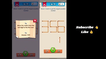 IQ Boost Level 79 Move 1 match to get the largest possible number