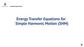 Energy Transfer Equations for Simple Harmonic Motion (SHM) (C.1.10 – HL only)