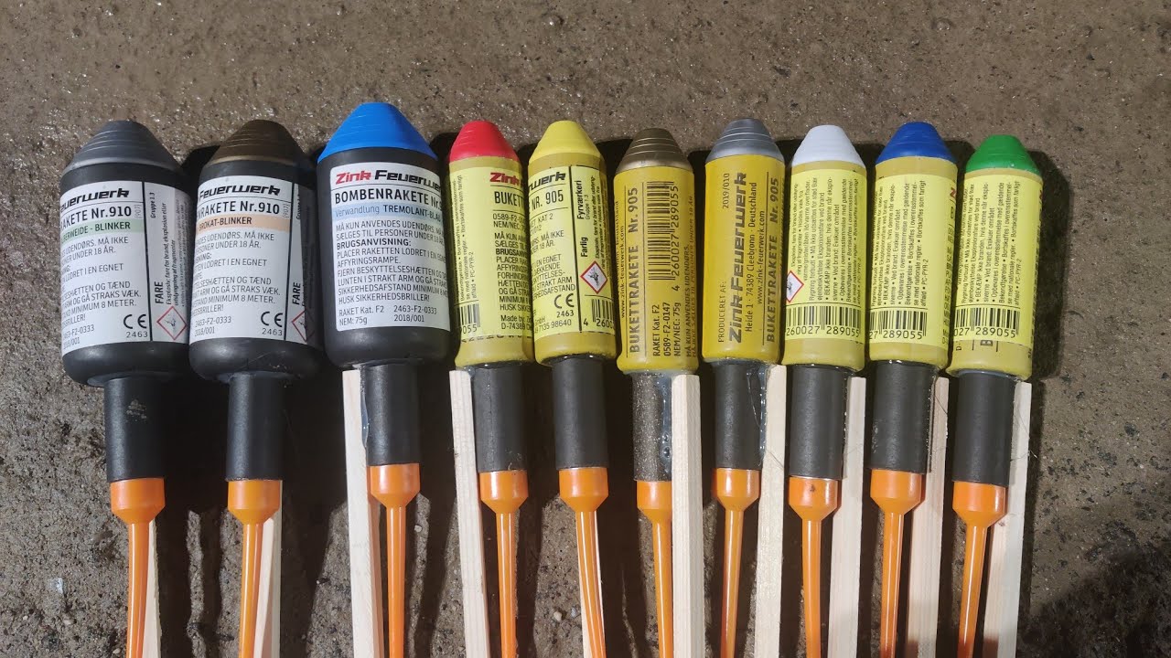 Stor Zink raket test (3 Zink 910/ 7 Zink 905) - Fyrværkeri test 2021/2022