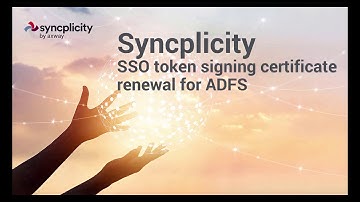 Syncplicity SSO Token signing certificate renewal for ADFS (2018)