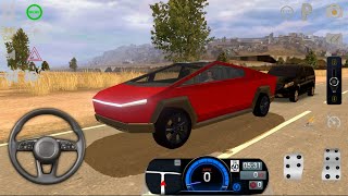Driving School Sim #6 - New CyberTruck Driving In Santorini - Android Gameplay