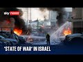 Israel: &#39;State of war&#39; declared after thousands of rockets fired from Gaza Strip