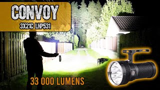 🔦 Convoy 3x21C LHP531 Review – The 33,000 Lumen Flashlight Beast!