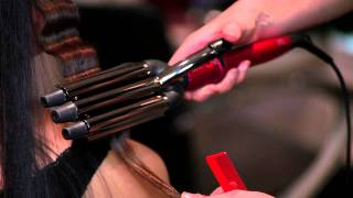 Creating waves with a triple barrel waver