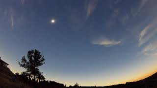 Eclipse Totality Time Lapse Casper Mountain Wyoming 7/21/2017