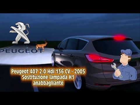 Sostituzione lampada H1 anabbagliante Peugeot 407 SW 2 0 Hdi 2005