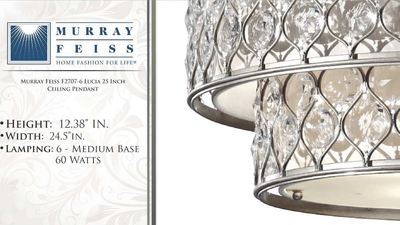 Murray Feiss F27076 Lucia 25 Inch Ceiling Pendant YouTube
