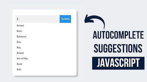 JavaScript Autocomplete Search Box Suggestions