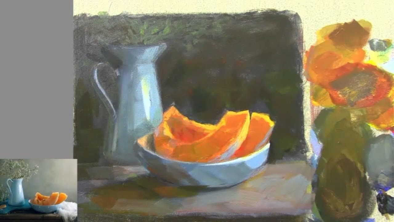 Painting still life in Acrylics - Time Lapse - YouTube