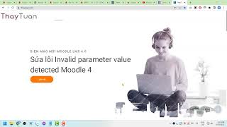 Sửa lỗi Invalid parameter value detected Moodle 4