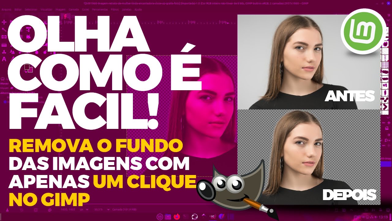 Remover fundo de imagem com um clique no GIMP
