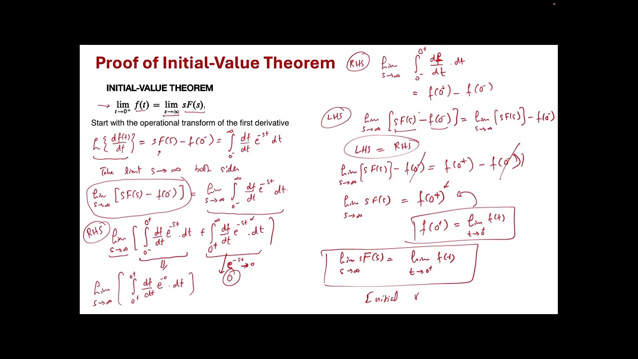 Lecture_12B: Initial- and Final-Value Theorems – Derivations
