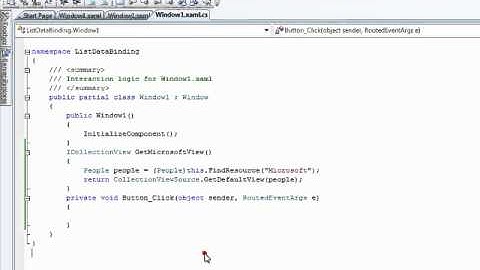 Lesson04: Using CollectionView in WPF