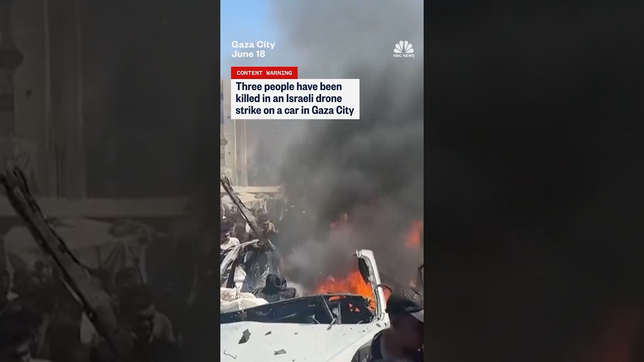 Israeli drone strike in Gaza City kills three people Israeli drone strike in Gaza City kills three people