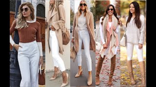 Cómo Combinar Un Pantalón Blanco ¡40 Outfits De Invierno Y Verano! |  