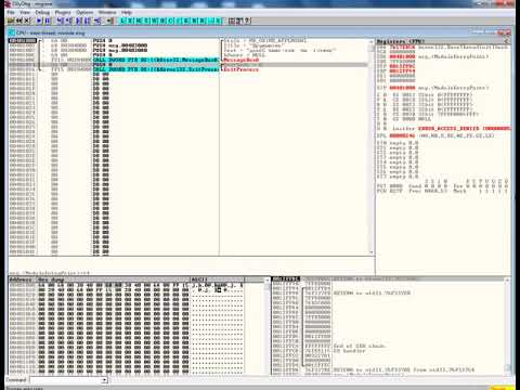 Урок 32 Отладка средствами OLLYDBG и дизассемблирование IDA Pro с нуля Окно