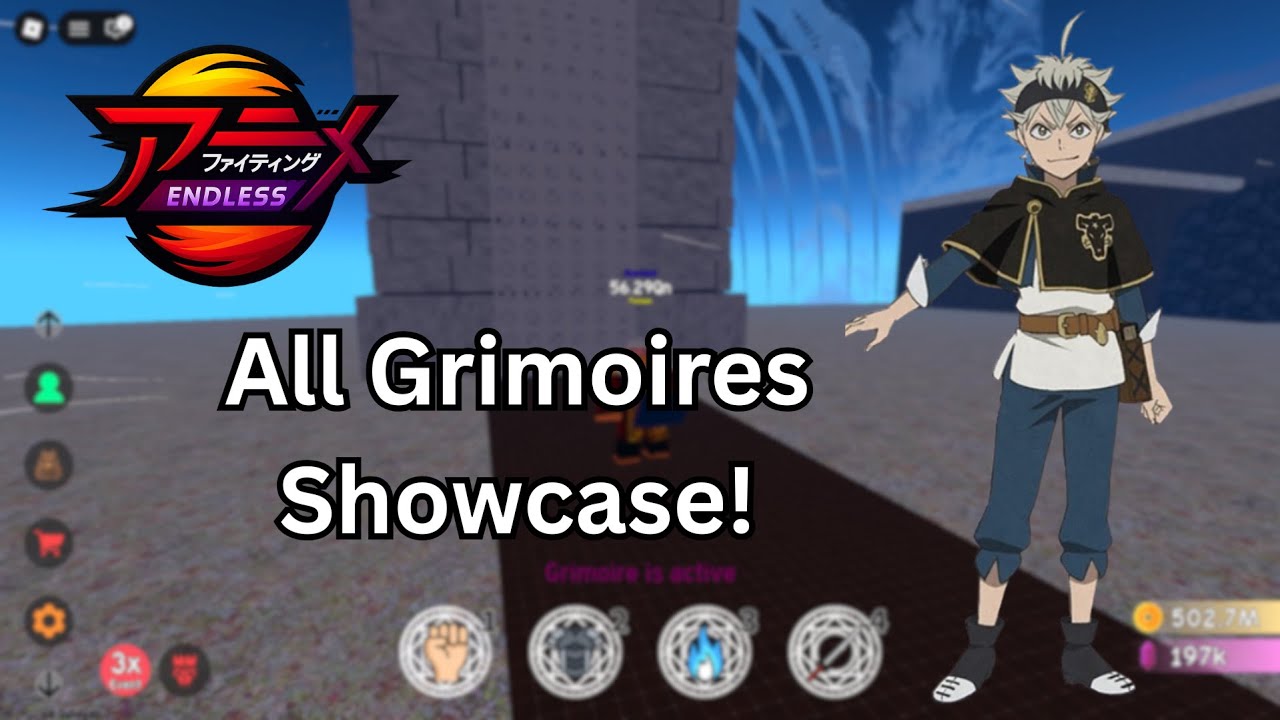 Демонстрация всех гримуаров! | Аниме-симулятор боевых искусств: Бесконечный