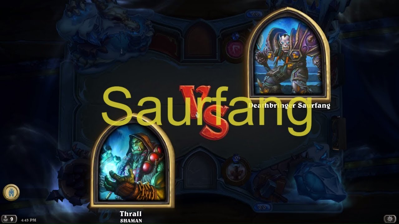 Saurfang Hearthstone Icecrown Frozenthrown