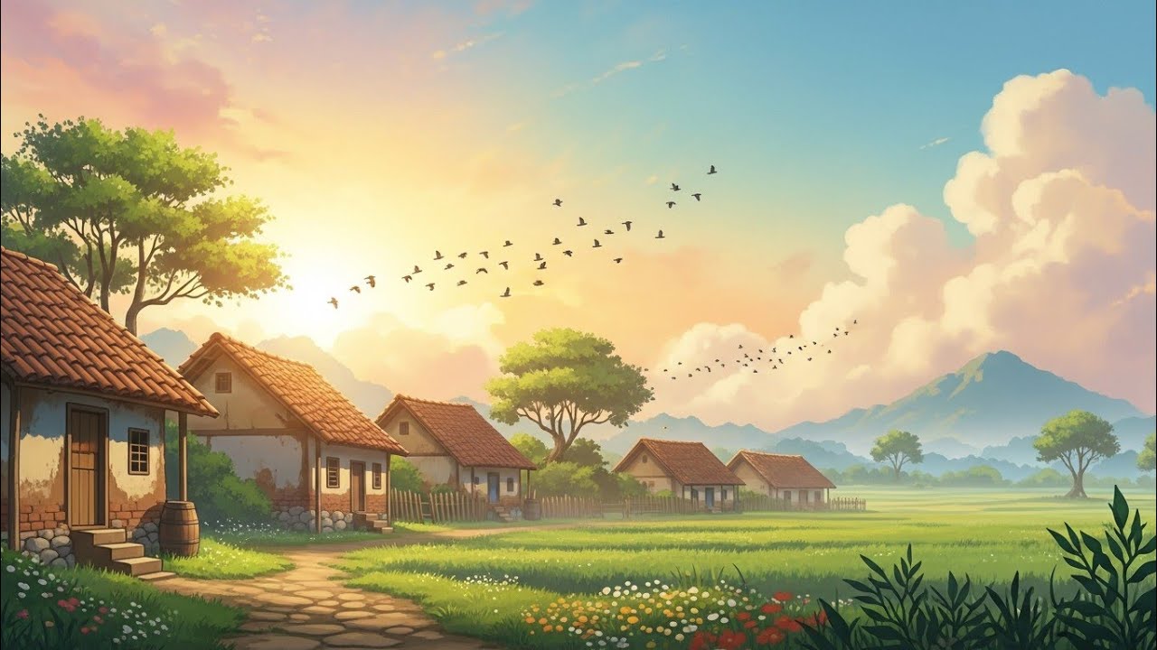 Quiet Village Morning Routine 🌾 | Relaxing Ghibli Vibes