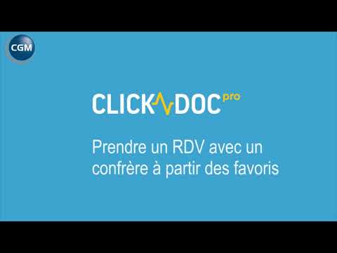 Prendre un RDV avec un confrère à partir de mes favoris dans CLICKDOCPRO