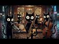 Black Cats Jazz in the Rain with Baritone Sax & Upright Bass | Night Alley Music for Work