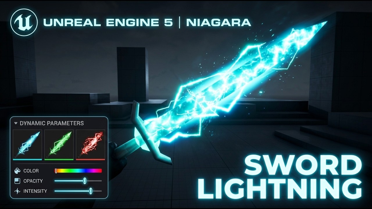 Sword Lightning in Unreal Engine 5 Niagara