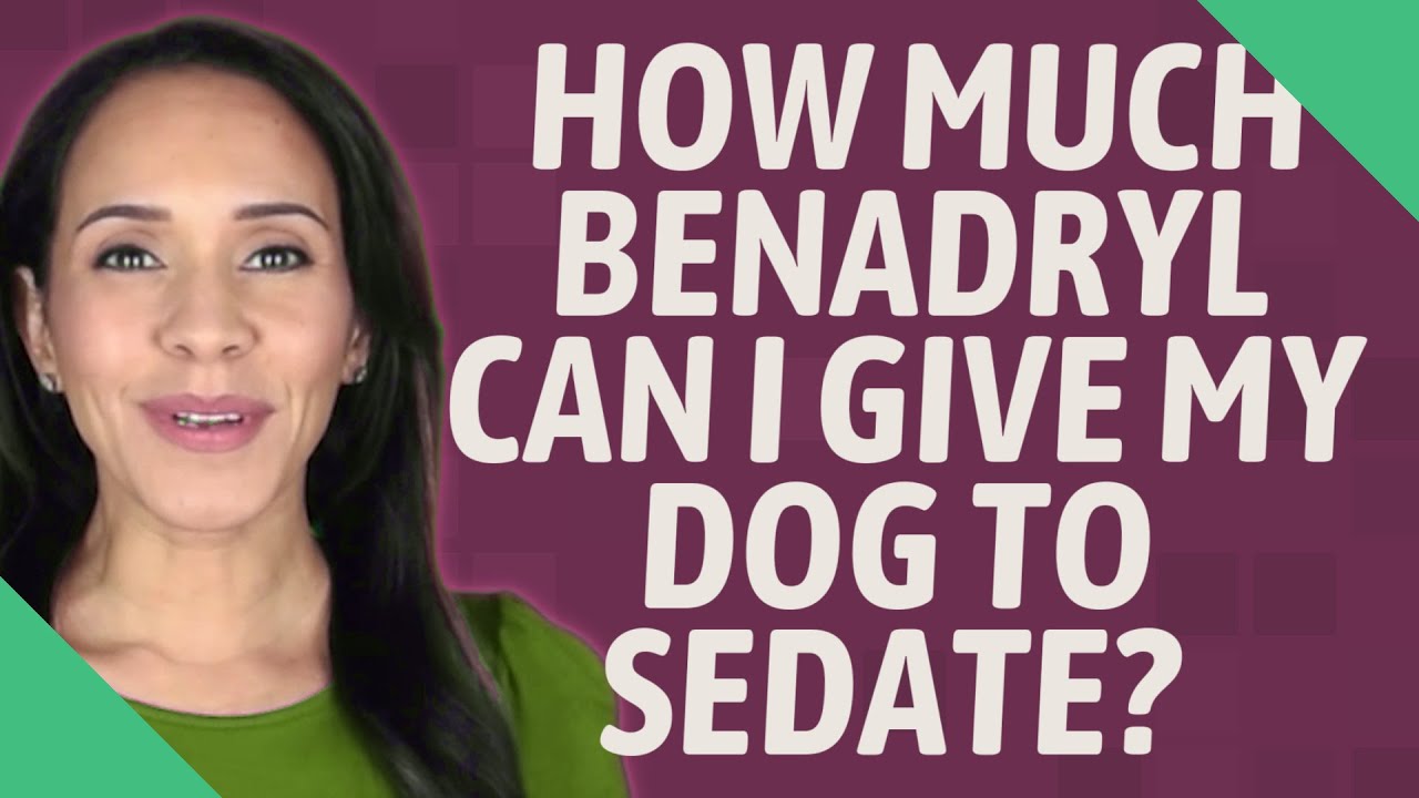 How much Benadryl can I give my dog to sedate? YouTube