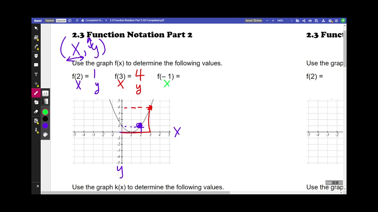 2.3 Function Notation Day 2 Part 1 - YouTube
