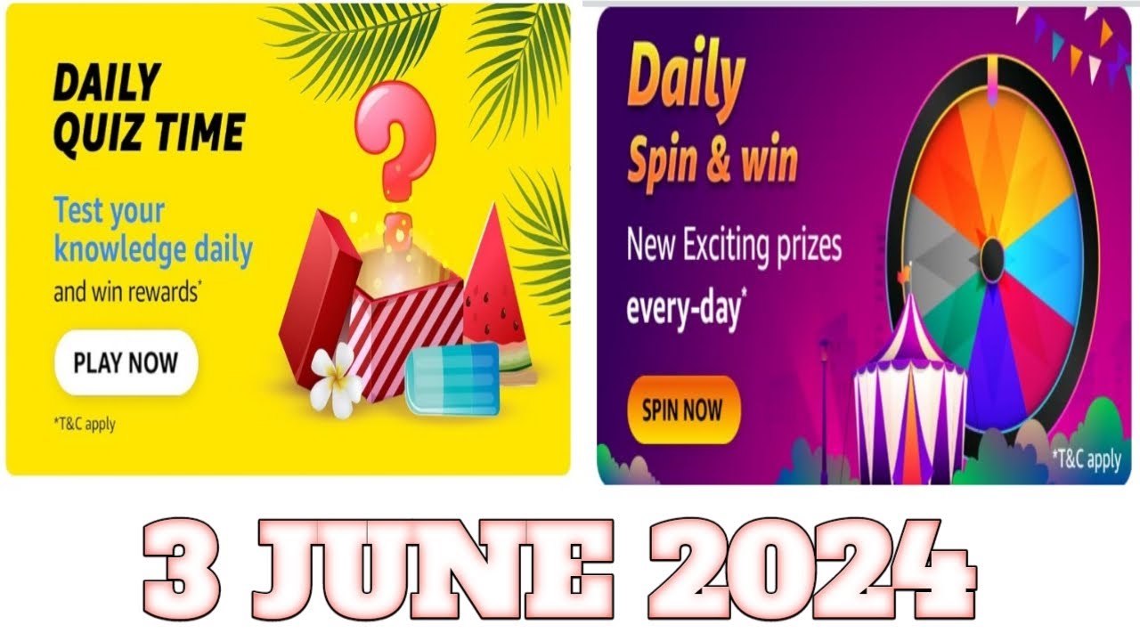 Amazon Quiz Answers Today |3 June 2024 | @dailyquiztime 