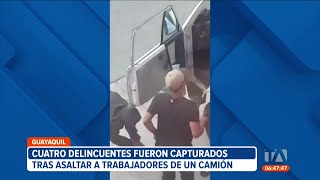 4 delincuentes fueron capturados tras asaltar a un camión de alimentos en la Vía Perimetral