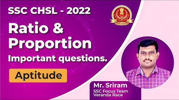 Important questions in ratio and proportion | For SSC CGL, CHSL & MTS | VERANDA RACE SSC