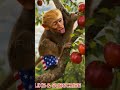 Apple Thief Monkey Trump 😂🍎 #trump #shorts