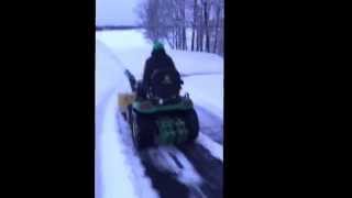 Harold The great on his X540 John Deere blowing snow