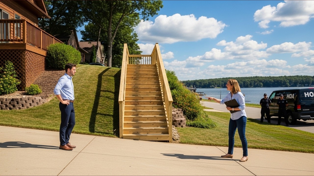 They Said My Driveway Was “Too Steep” — So I Built Stairs and Parked on the Street Forever!