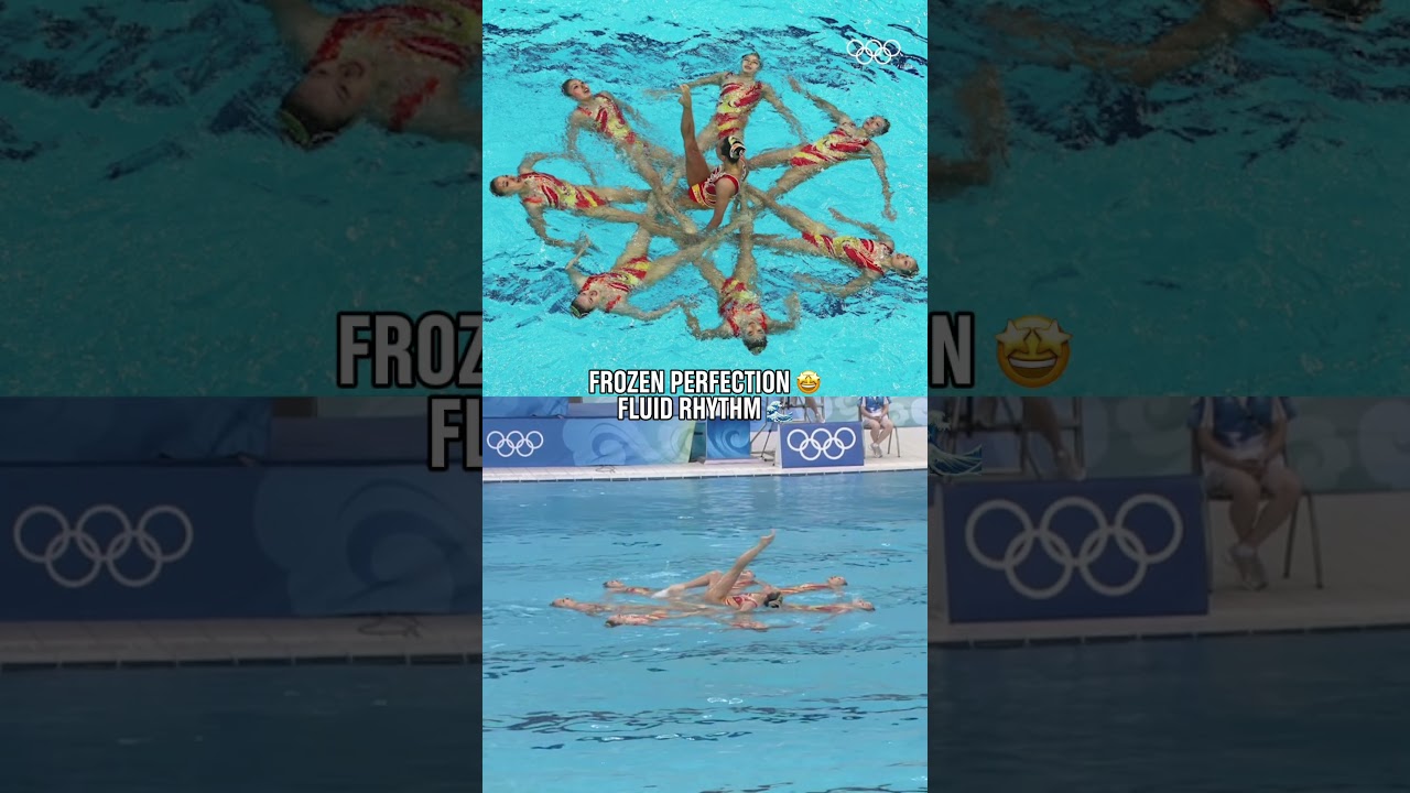 A perfectly timed shot. 📸 Now watch it come to life. 🏊‍♀️✨#Olympics #Beijing2008 #ArtisticSwimming