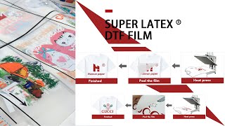 Super Latex® DTF film- Colorful patterns are transferred to dark fabric and light fabric